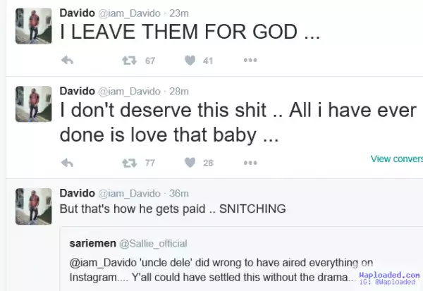 Davido Took To Twitter To Reply Dele Momodu